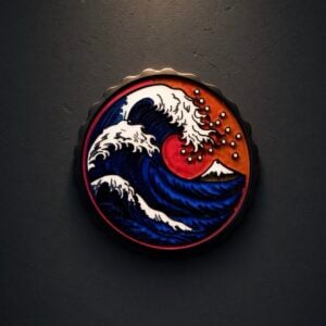 APE LIMITED "GREAT WAVE" HAND PAINTED CUSTOM CAP / ACRO P2 / VORTEX VENOM