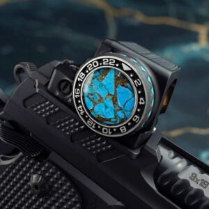 APE LIMITED SAPHIRE CRYSTAL TURQUOISE ACRO P2 BATTERY CAP