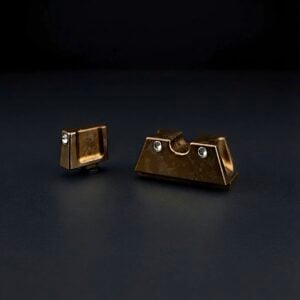APE CRYSTALLIZED BRONZE TITANIUM DIAMOND GLOCK SIGHTS / SUPPRESSOR HEIGHT / WHITE TRITIUM