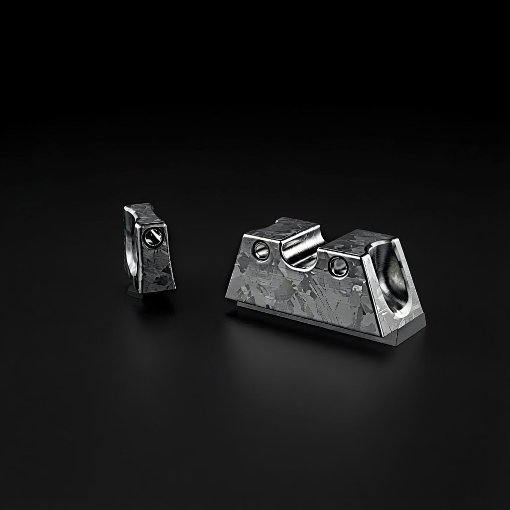 APE CRYSTALLIZED TITANIUM DIAMOND GLOCK SIGHTS / SUPPRESSOR HEIGHT / WHITE TRITIUM