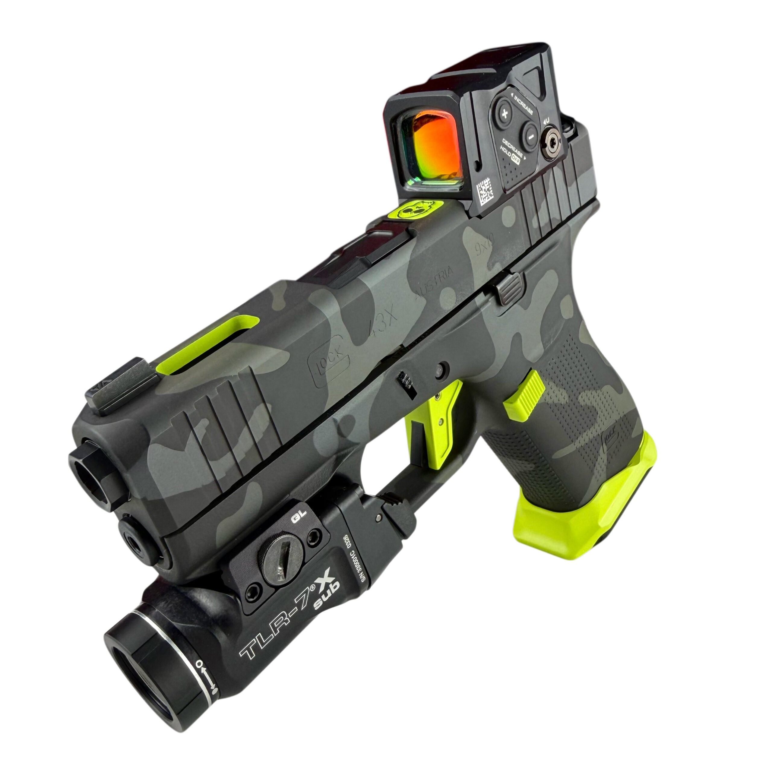 APE CUSTOM PORTED GLOCK G43X COA / MULTICAM BLACK / NEON - Image 7