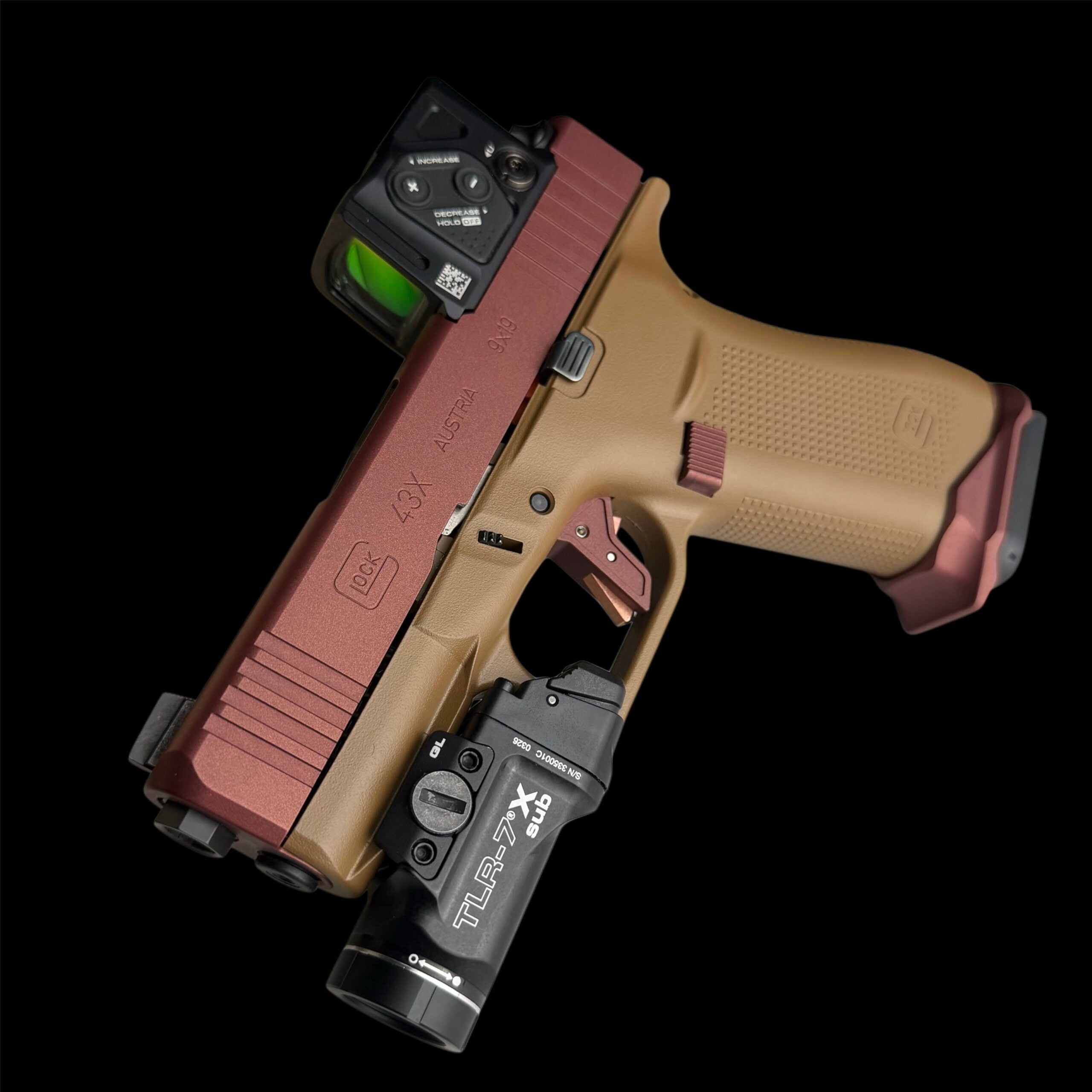 APE CUSTOM PORTED GLOCK G43X COA / FIRE BRONZE / INCLUDES NEW 15RD MAG! - Image 3