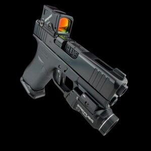 APE CUSTOM PORTED GLOCK G43X COA / ELITE BLACKOUT / INCLUDES TRITIUM TRIGGER & LIGHT