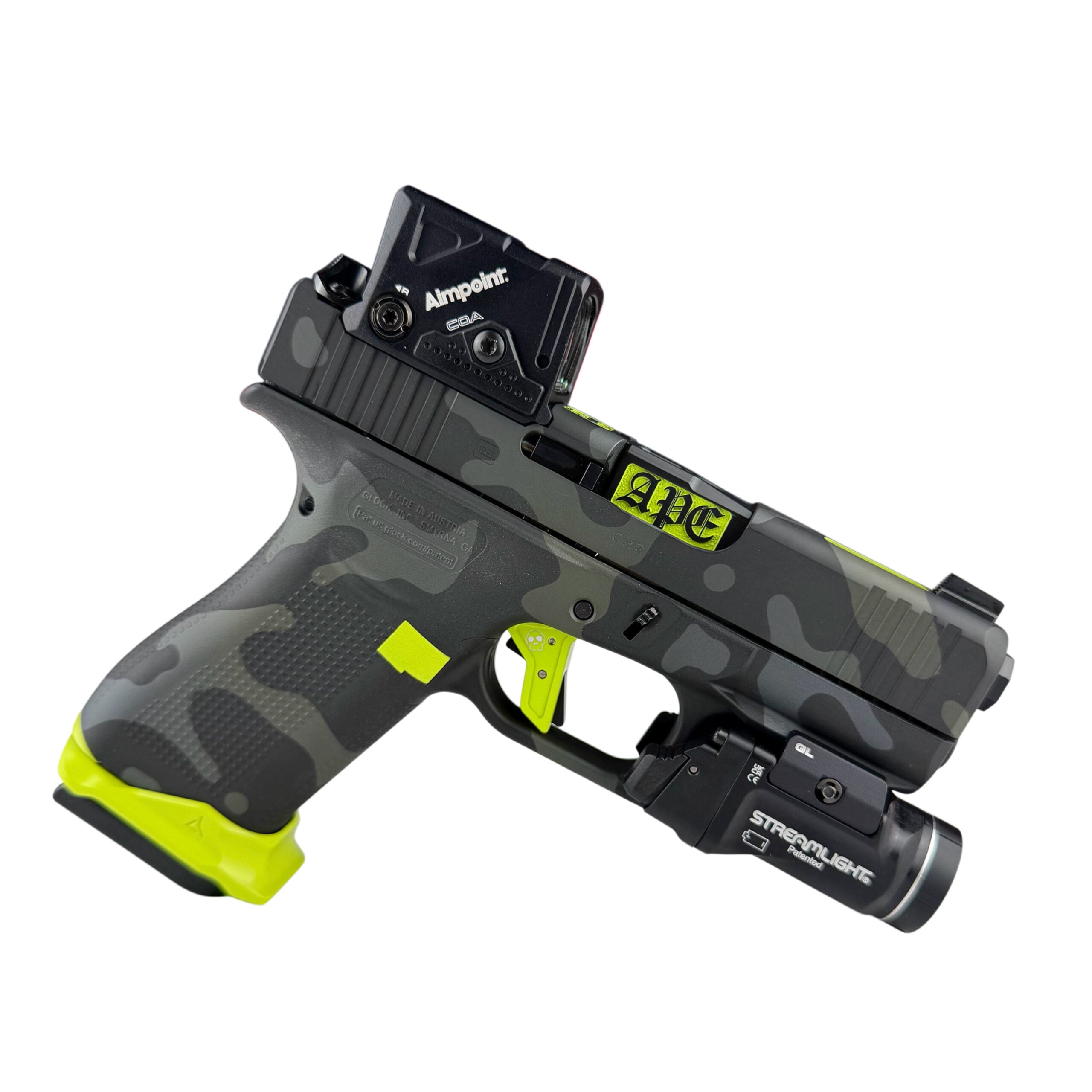 APE CUSTOM PORTED GLOCK G43X COA / MULTICAM BLACK / NEON - Image 9
