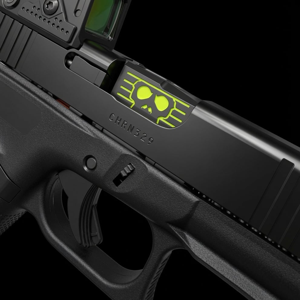 LIMITED APE DEFENSE "X" BARREL for Glock® 43/43X - BLACK / NEON COLOR-FILL - Image 2