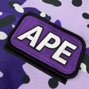 APE PURPLE SHOP EMBROIDERED PATCH