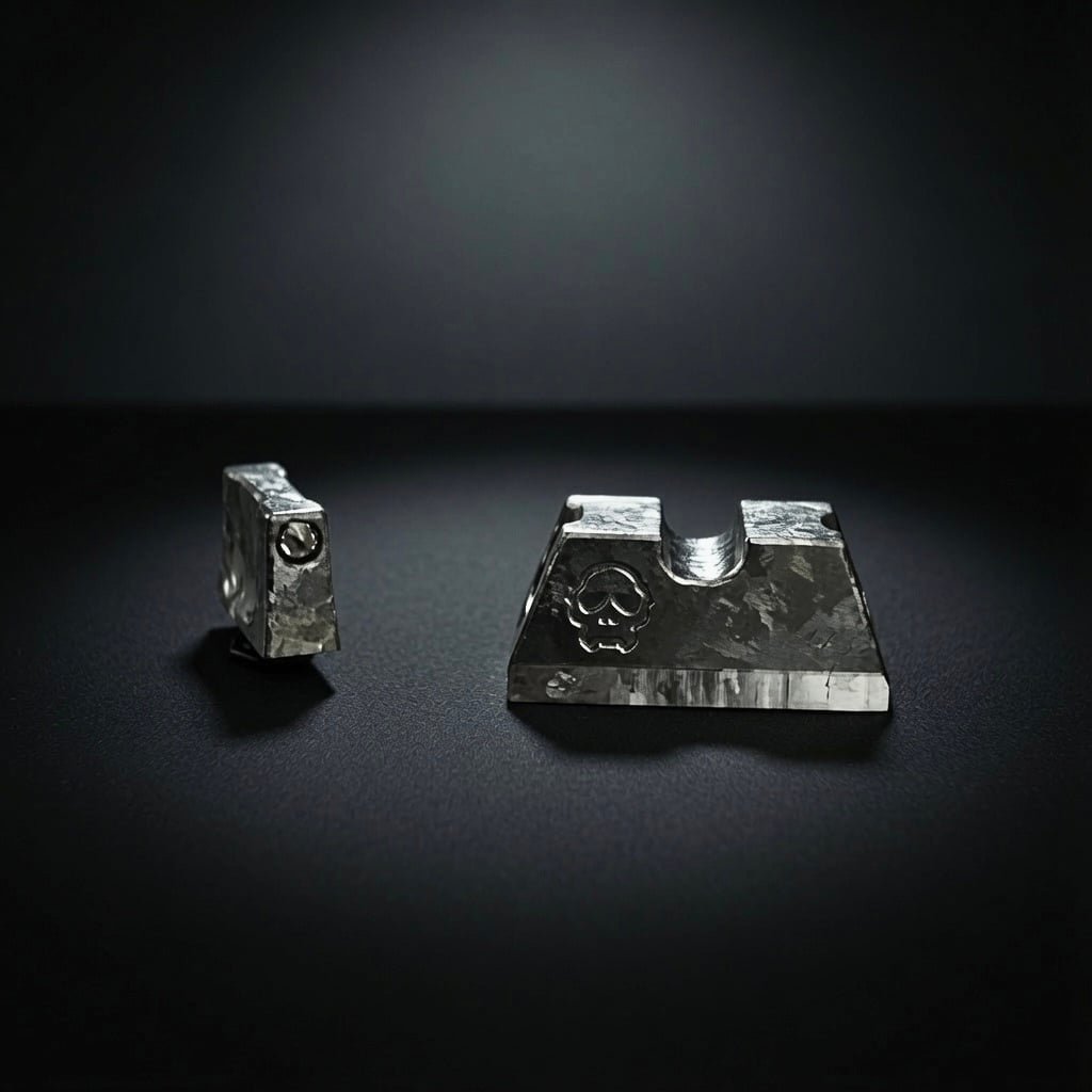 APE CRYSTALLIZED TITANIUM DIAMOND GLOCK SIGHTS / SUPPRESSOR HEIGHT / WHITE TRITIUM - Image 2