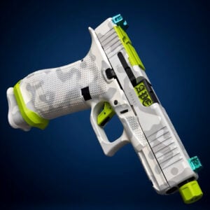 APE CUSTOM "ONE OF ONE"  G45 Gen 6 WHITE CAMO / NEON / CRYSTALLIZED TITANIUM SIGHTS