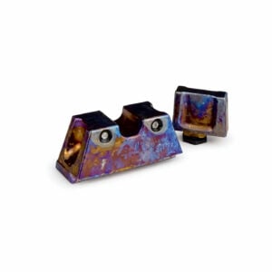 APE LIMITED FLAME ANODIZED CRYSTALLIZED TITANIUM  GLOCK SIGHTS / RED TRITIUM