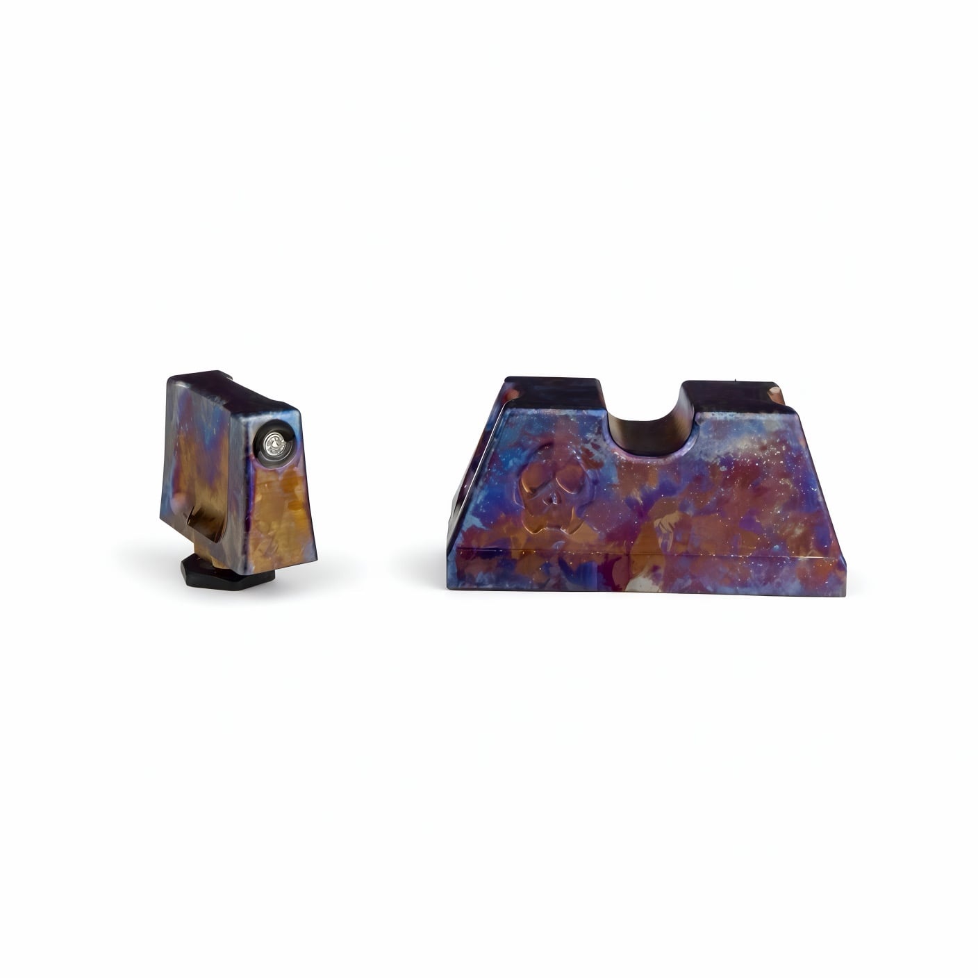 APE LIMITED FLAME ANODIZED CRYSTALLIZED TITANIUM GLOCK SIGHTS / RED TRITIUM - Image 2
