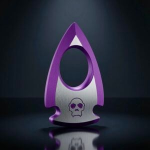 APE LIMITED PURPLE TWO TONE ALUMINUM "ARROWHEAD" EDC KNUCK