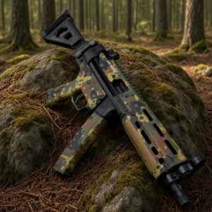 APE CUSTOM GERMAN FLECKTAR CAMO MP5 TACTICAL PISTOL PACKAGE