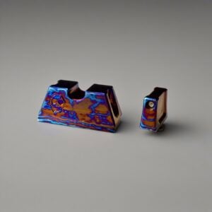 APE EXCLUSIVE EXOTIC TIMASCUS GLOCK SIGHTS / SUPPRESSOR HEIGHT / GREEN TRITIUM