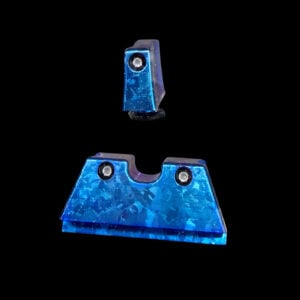 APE CRYSTALLIZED BLUE TITANIUM  GLOCK SIGHTS / SUPPRESSOR HEIGHT / BLUE TRITIUM